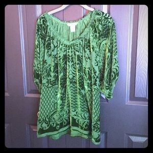 Sundance catalog silk burnout velvet top